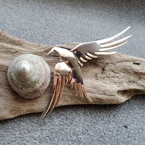 Sterling Silver Flying Bird Brooch